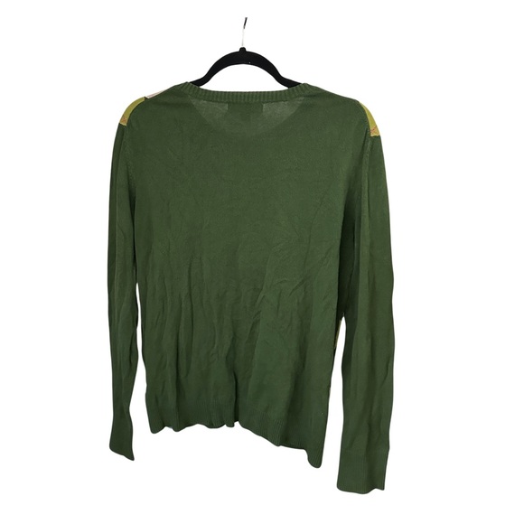 Vintage Green Argyle Cardigan - Picture 2 of 2